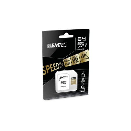 Emtec MicroSD Card 64GB SDHC CL10